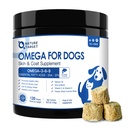 LOODUS TARGET Omega 3 Kalaõli koertele, Lõheõli nahale ja karvalisanditele EPA & DHA rasvhapetega - Koerte sügelemine ja allergia leevendamine, kuumade kohtade ravi - puusa ja liigese tugi - 120ct