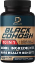 Black Cohosh Supplement - 3 Months for Menopause & Immune Health - Blend of 12 Potent Herb Includes Dong Quai, Chasteberry, Wild Yam, Red Clover, Black Pepper & Others - 90 Vegan Capsules