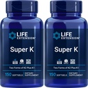 Life Extension Super K, 150 Softgels (pakk 2) vitamiinidega K ja K2