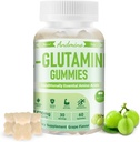 L-Glutamiinkummies 1000 mg, koos trehaloosiga, L glutamiinilisandiga soolestiku tugi, immuunsüsteemi tugevdamine ja lihaste tervis, täiskasvanutele ja lastele, mitte-GMO, vegan, gluteenivaba, viinamarjamaitse, 60