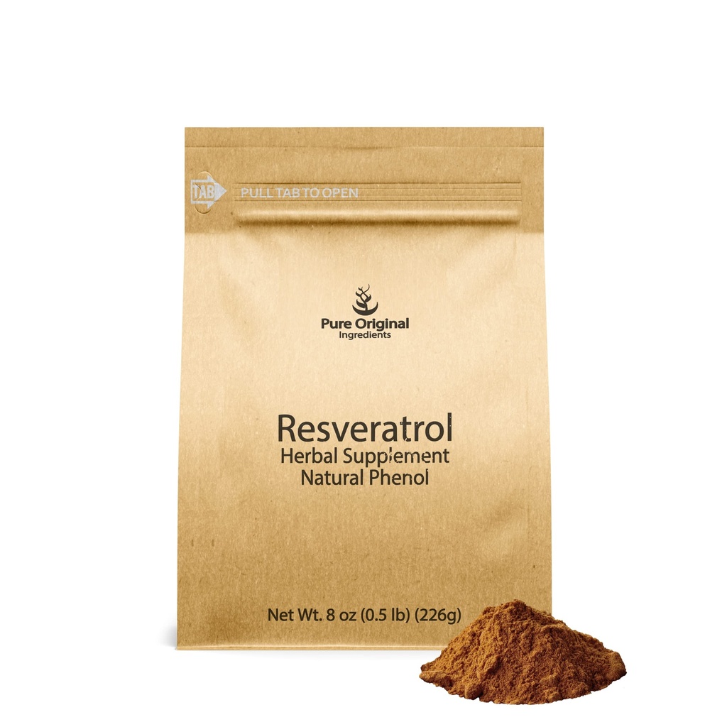 Puhtad ORIGINAALSED KOOSTISOSAD Resveratrooli pulber, 8 oz, fütoaleksiin, Polygonum Juur ekstrakt