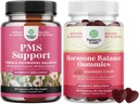 Bund PMS toetus koos DIM, Chasteberry, Black Cohosh & Ashwagandha perioodi krambid Menopausipuhitus meeleolu ja hormoonide tasakaalu Kummid toetada menstruaaltsükli vitamiin B6 ja Dong Quai