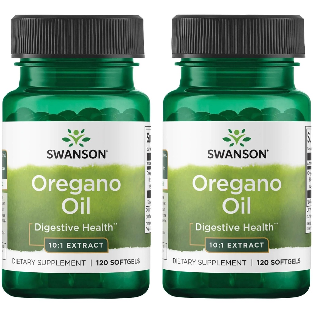 Swansoni oreganoõli 10: 1 ekstrakt - looduslik toidulisand, mis edendab seedetrakti tervist ja hingamisteede toetust - toetab seedetrakti süsteemi ja kuseteede tervist - (120 softgels, 150 mg igaüks) (2 pakendit)