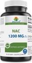 Brieofood NAC Supplement N-Acetyl Cysteine 1200 mg per Serving 250 kapslit - Immune Support Supplement