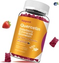 Quercetin Gummies Bromelain, Elderberry, Echinacea, C-vitamiin D tsink - Immuunsüsteemi tugi 60 loeb puhast Quercetin Gummies lastele ja täiskasvanutele