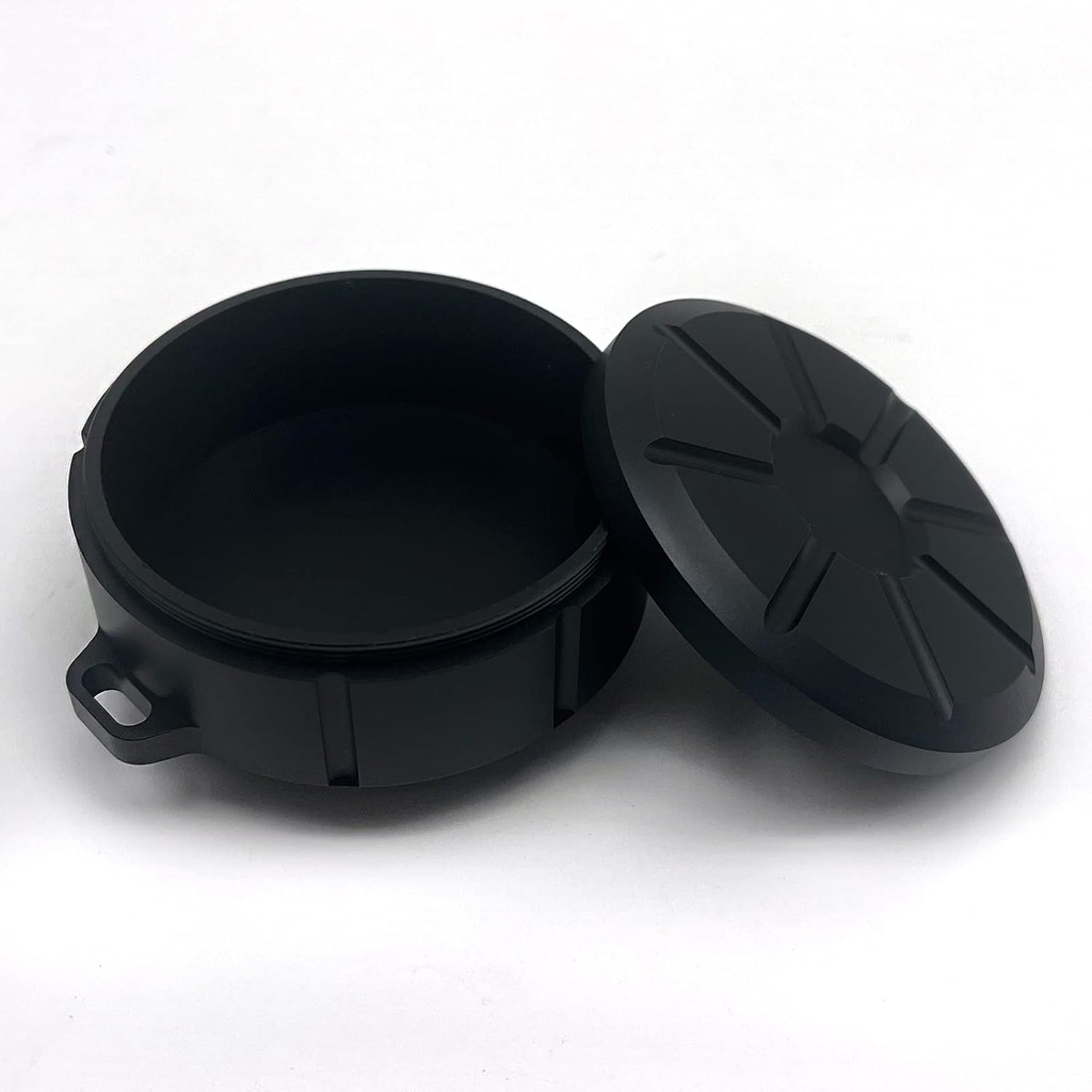 Travel Pill Box Alumiinium Alloy Väike Vitamiinikarp Veekindel Reisipill Korraldaja Pill Dispenser Täienduse hoidja Pillid / Vitamiin / Kalaõli (must)