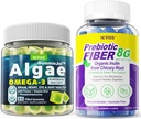 Vegan Omega 3 Gummies 1000mg + Prebiootilised kiudkummid täiskasvanutele 8g