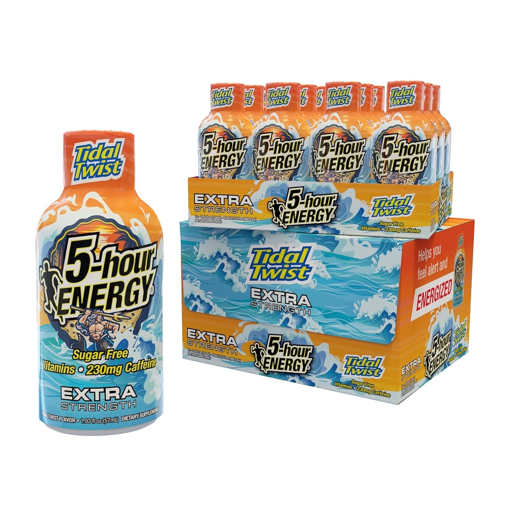 5-Hour Energy Extra Strength Shots Tidal Twist Maitse, 24 Count (1,93 fl oz)