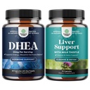 Bund DHEA täiendus naistele ja meestele - puhas DHEA 25mg hormoonide tasakaalu - dehüdroepiandrosteroon ja maksa puhastamine Detox & Remont - piimaohakalisandi seedimine ja immuuntervise
