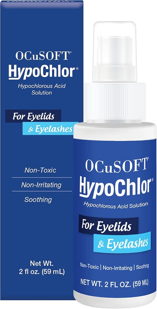OCuSOFT HypoChlor Spray - Mitteärritav Hüpoklorooshape Spray & Eyelid Cleanser Lahendus Eemaldada õli & Debris- 2 fl oz