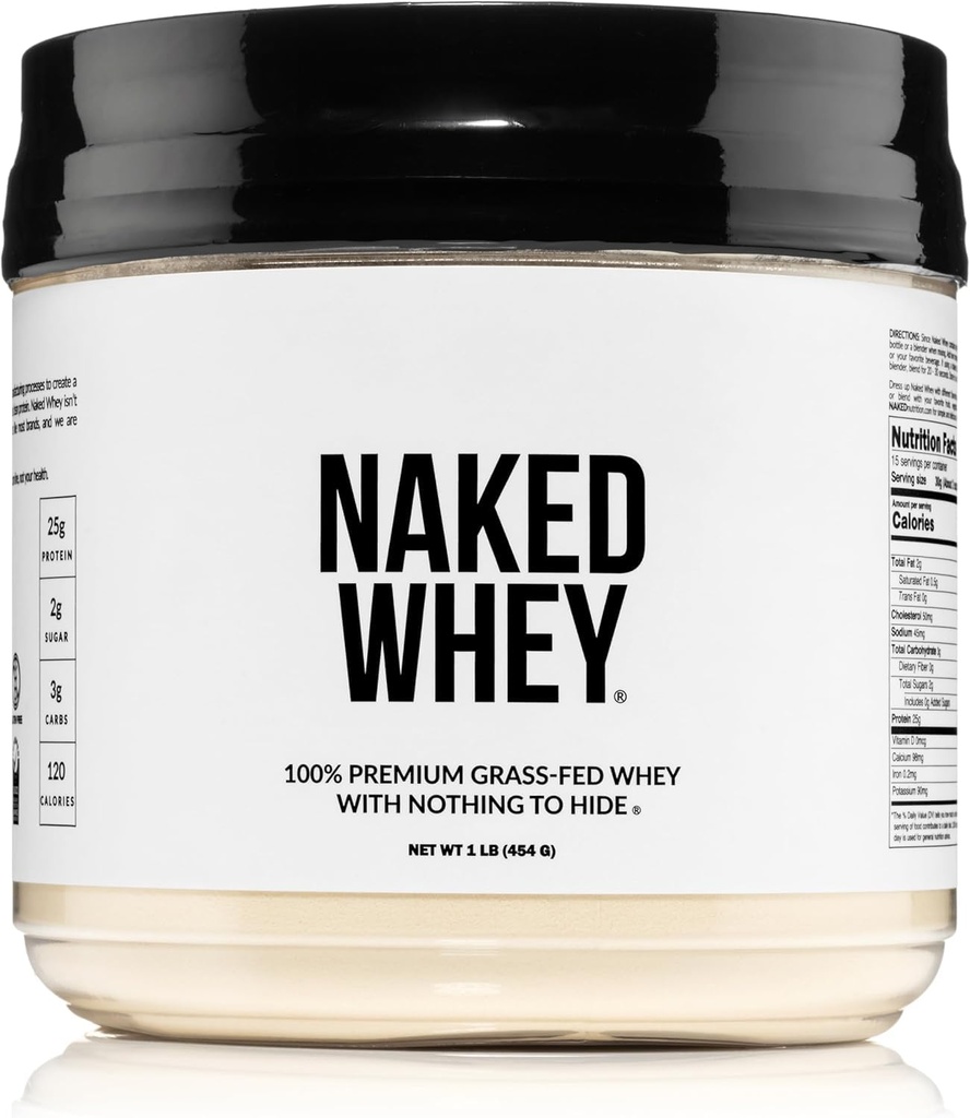 NAKED Vadak 1Lb - ainult 1 koostisosa, rohusööda vadakuvalgu pulber, denatureerimata, ilma Gmos'ita, ilma sojata, gluteenivaba, stimuleerida kasvu, suurendada taastumist - 15 serveerimist