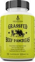 Ancestral Supplements Grass Fed Beef Pancreas Supplement, 500mg, kõhunäärme tugi proteolüütiliste seedeensüümidega seedetrakti toetuseks, sealhulgas trüpsiin, Non GMO, 180 kapslit