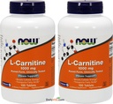NOW Foods L- karnitiin Tartraat 1000 mg, 100 tabletti ( 2 pakendis)