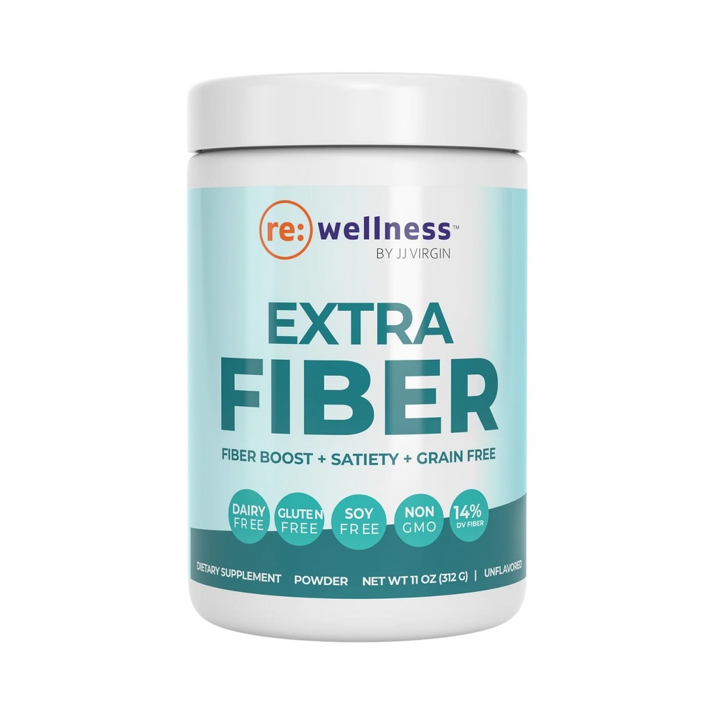 Reignite Wellness by JJ Virgin | Extra Fiber | 12 Fiber Powder Supplement with Psyllium Husk, Pectin, Lina, Cranberry Seed & More | Toetab Soolestiku Tervis | 60 Servings