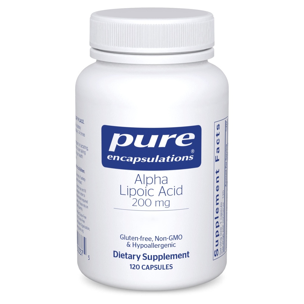 Puhtad kapslid Alfa-lipohape 200 mg - 200 mg ALA - Maksa ja antioksüdandi tugi * - närvide tervise ja süsivesikute metabolismi jaoks - Vegan & Non-GMO täiendus - 120 kapslit