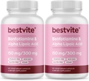 Benfotiamiin 150mg / alfa-lipohape 300mg (240 taimekapslit) (120x2) - Steaate ei ole - vegan - gluteenivaba - mitte- GMO