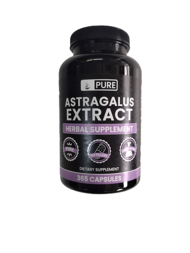 Puhas originaalkoostisosad Astragalus (365 kapslit) Ei magneesiumi ega riisi täiteaineid, alati puhas, laboris kontrollitud
