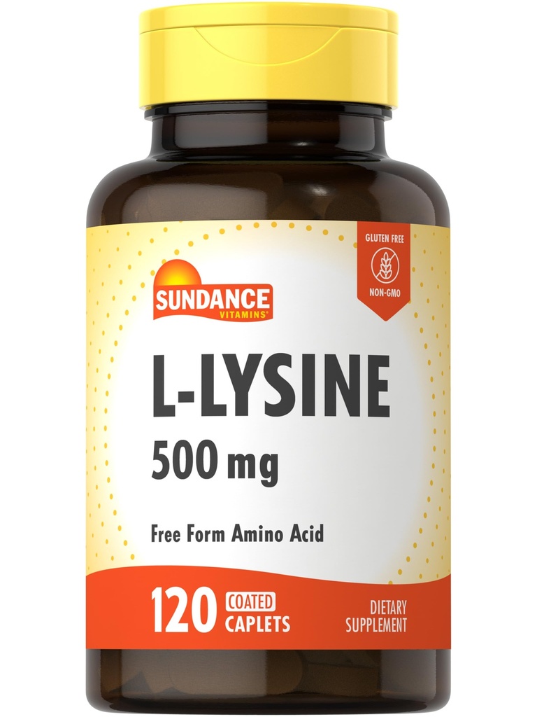 Sundance L-lüsiin 500mg | 120 kapsleid | vaba vorm Aminohape | Taimetoitlane, mitte-GMO ja gluteenivaba toidulisand