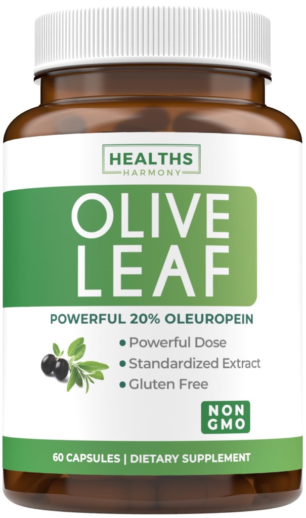 Super Tugevus Olive Leaf Extract kapslid - Vegan Non-GMO 750mg Olive Extract 20% Oleuropein Antioksüdant täiendus immuunsus naha ja südame tervise toetamine - valmistatud USAs (2 kuu pakkumine)