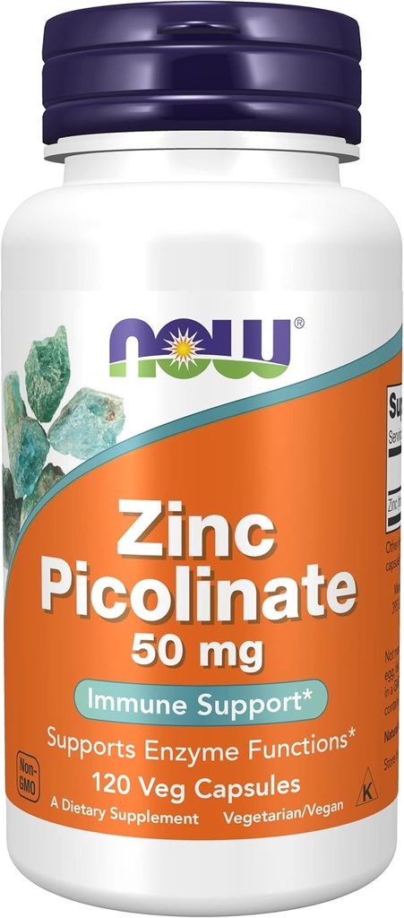 Nüüd Foods Tsink Pikolinaat, 120 kapslit 50mg (2-Pack)