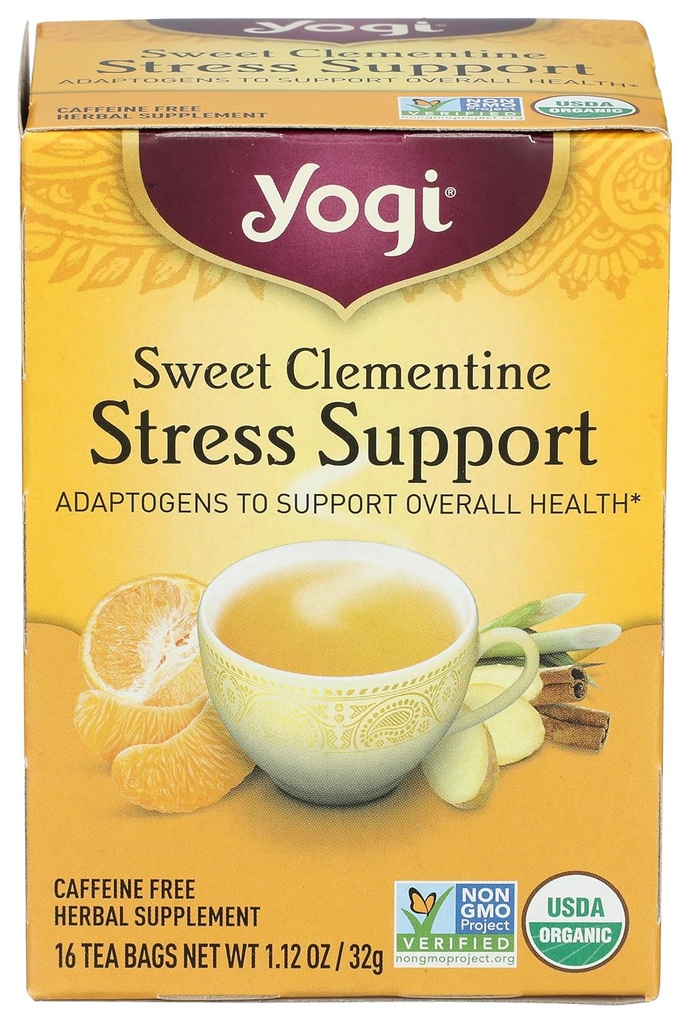 Joogitee orgaaniline Sweet Clementine stressitoetuslisa, 16 Count