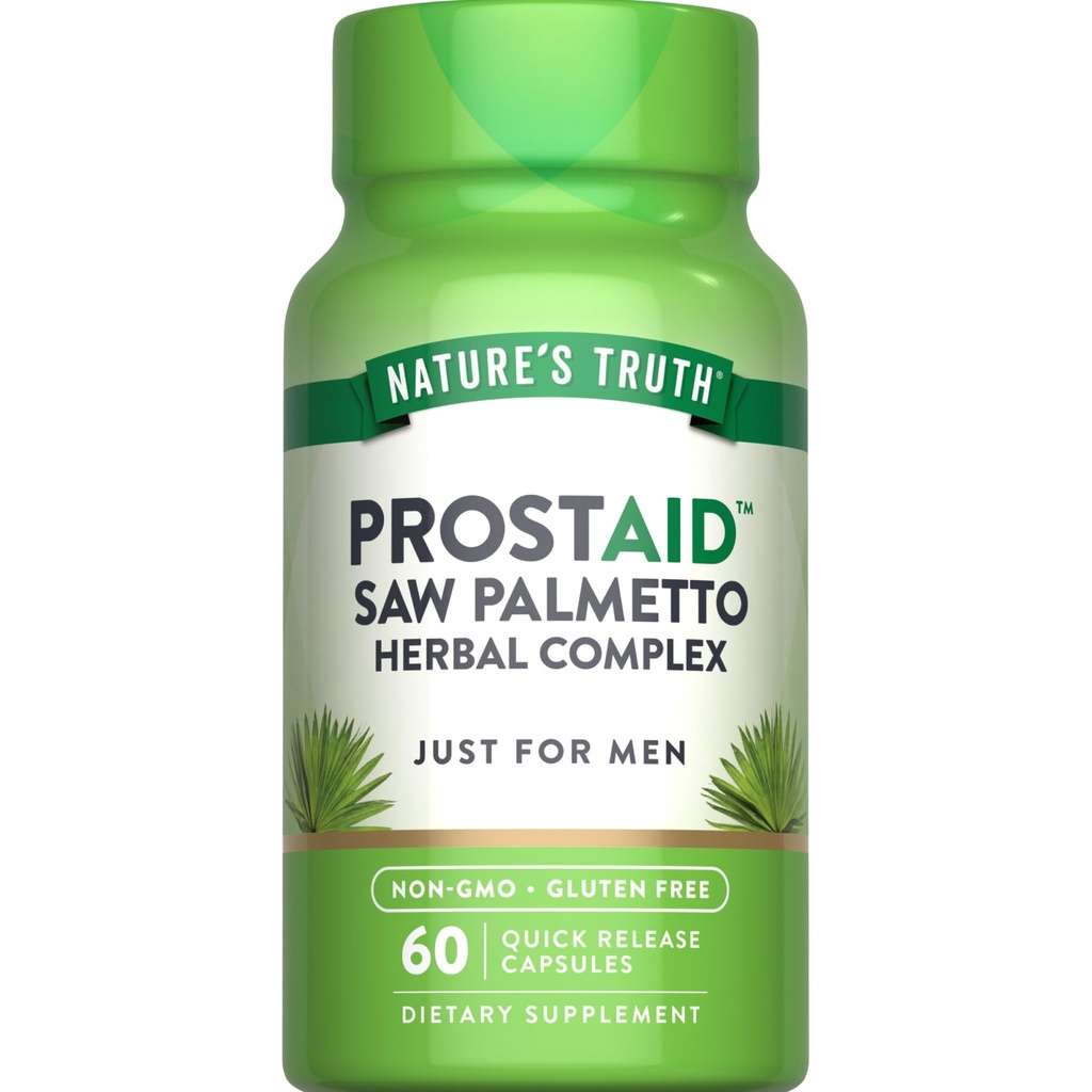 Nature's Truth Eesnäärme tugi täiendus meestele | Saw Palmetto, Pygeum, Stinging Nettle | 60 taimset komplekskapslit | Mitte-GMO & Gluteenivaba