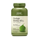 GNC Taimne Plus Ginkgo Biloba 60mg täiendus, taimetoitlane, toetab vaimset teravust, 300 serveerimist