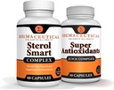 Niatsiin - beeta-Sitosterool - polikosanool - Taimsed steroolid - küüslauk - Cayenne Supplement Plus Super Antioksüdant Supplement - Goji Berry, Acai Berry, Mangosteen, Resveratrool, granaatõuna ja Noni