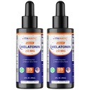 Vitamatic 2-Pack Melatoniin 20mg Vedelad tilgad - 2 fl oz (59 ml) Iga - Natural Berry maitse - Non-GMO, taimetoitlane täiendus täiskasvanutele