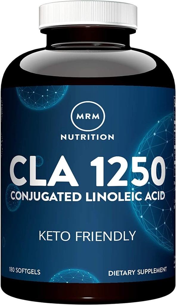 MRM Nutrition CLA 1250 | Keto Sõbralik | 80% CLA kõrge potents | 1000mg CLA kapsli kohta | Tervislikud rasvad | Gluteenivaba | 30 serveerimist