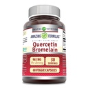 Amazing Nutrition Quercetin 800 Mg Bromelain 165 Mg Veggie kapslid Supplement | Non-GMO | Gluteenivaba | Valmistatud USAs | Sobib taimetoitlastele (60)
