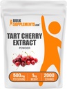 BulkSupplements.com Tart Cherry Extract Powder - Tart Cherry Supplement, Taimne täiendus - Antioksüdant Allikas, Gluteenivaba, 500mg per Serving, 5kg (11 naela) (pakk 5)