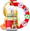 SavvyBeast Wild Alaska lõheõli koertele, kassidele ja tuhkrutele - Omega-3 kalaõli lemmiklooma lisand EPA & DHA-ga - toetab nahka, katet, liigeseid, südant, aju, sügelust ja immuunsust - lõhnatu - 16 oz