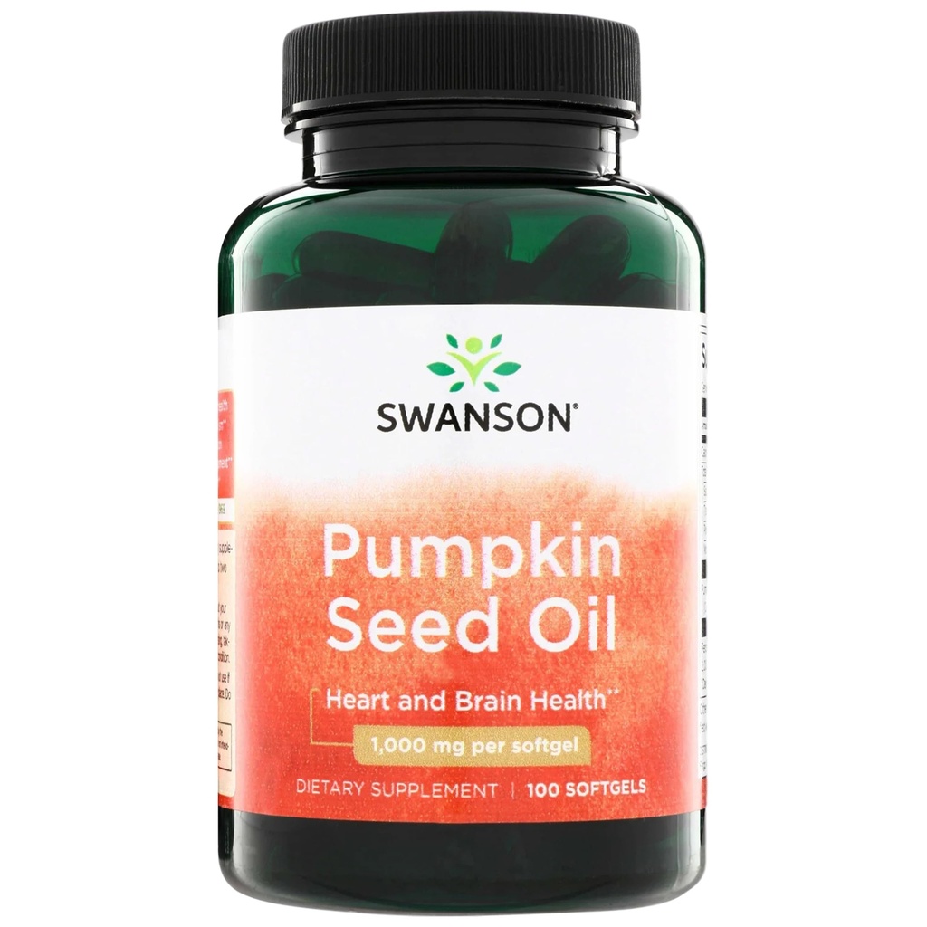 Swanson Kõrvitsaseemneõli - kõrge biosaadavusega EFA-d - (100 Softgel Kapslit, iga 1000 mg)
