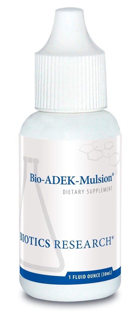 Biotics Research Bio ADEK Mulsion - emulgeeritud valem, paranenud biosaadavus, toetab tervislikke immuunvastuseid, luu tervist, silmade tervist, südame-veresoonkonna tervist, 1 fl oz
