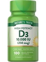 Nature's Truth D3 Vitamiin 10 000 IU Softgels Supplement | 100 Count | High Potency Formula | Non-GMO ja Gluteenivaba