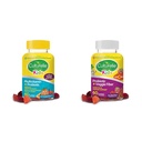 Kultuursed lapsed probiootilised kummikud vanuses 2+ - virsiku-apelsini ja segatud marjamaitsed & igapäevane probiootikum lastele + köögiviljakiust kummikud (vanuses 3+) - 60 Count - seedetrakti