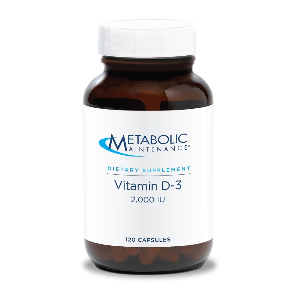 Metaboolne hooldus Vitamiin D-3 2000 RÜ - Superior Imendumine D3 koos C-vitamiiniga - luu, immuun, meeleolu + südame-veresoonkonna tugisammas, täiteaineteta (120 kapslit)