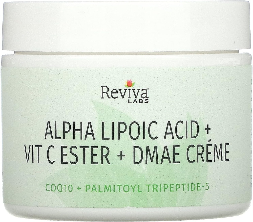 Reviva Labs Alpha Lipoic Acid, Vitamiin C Ester & DMAE Cream, 2 Ounce