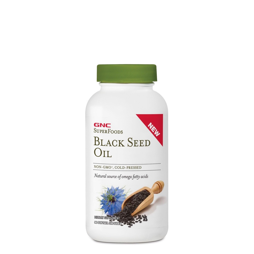 GNC SuperFoods Black Seed Oil, looduslik Omega rasvhapete allikas, 90 Softgel Kapslit