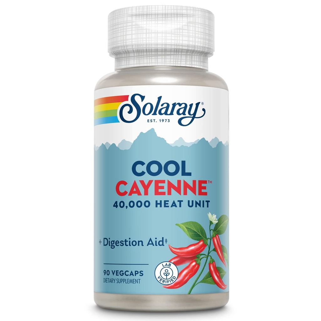 Solaray Cool Cayenne, 90 kapslit