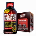 Vitamiinienergia treening + ekstra tugevuse energia Shot Berry 24 Pack, 260mg looduslik kofeiin, Pre-Workout, B-vitamiinid, mineraalid, vastupidavus ja jõudlus, null suhkur, gluteenivaba, Vegan, 1.93 fl oz