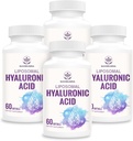 Liposomaalne hüaluroonhape 1000mg, kõrge biosaadavusHüaluroonhappe kapslid, toidulisand Naha ja luude toetamine, 240 kapslit (Pack of 4)