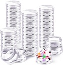 Sieral 4 Pack 7 Day Stackable Pill Korraldajad Round Pill Korraldaja Juhtum Stackable Weekly Supplements Vitamiinid Individuaalne ladustamine konteinerid Karbid Hoidja edasimüüja Lids reisimeditsiini, selge