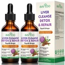 2 Pack Maks Tervis Vedelik tilgad - 2000mg Piimaohakas, Dandelion Juur, Artišokk, Silümariini ekstrakt, & Kurkumürgid - Vegan, Non-GMO - 4 Fl Oz (120ml)