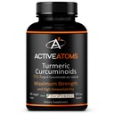 Active Atoms Turmeric Extract , Extra Strength with BioPerine® Black Pepper 750 mg Turmeric Extract per One 00 Kapsel , Standardiseeritud 95% Curcuminoidid , Non-GMO , 60 Veggie kapslid 60 päeva varu