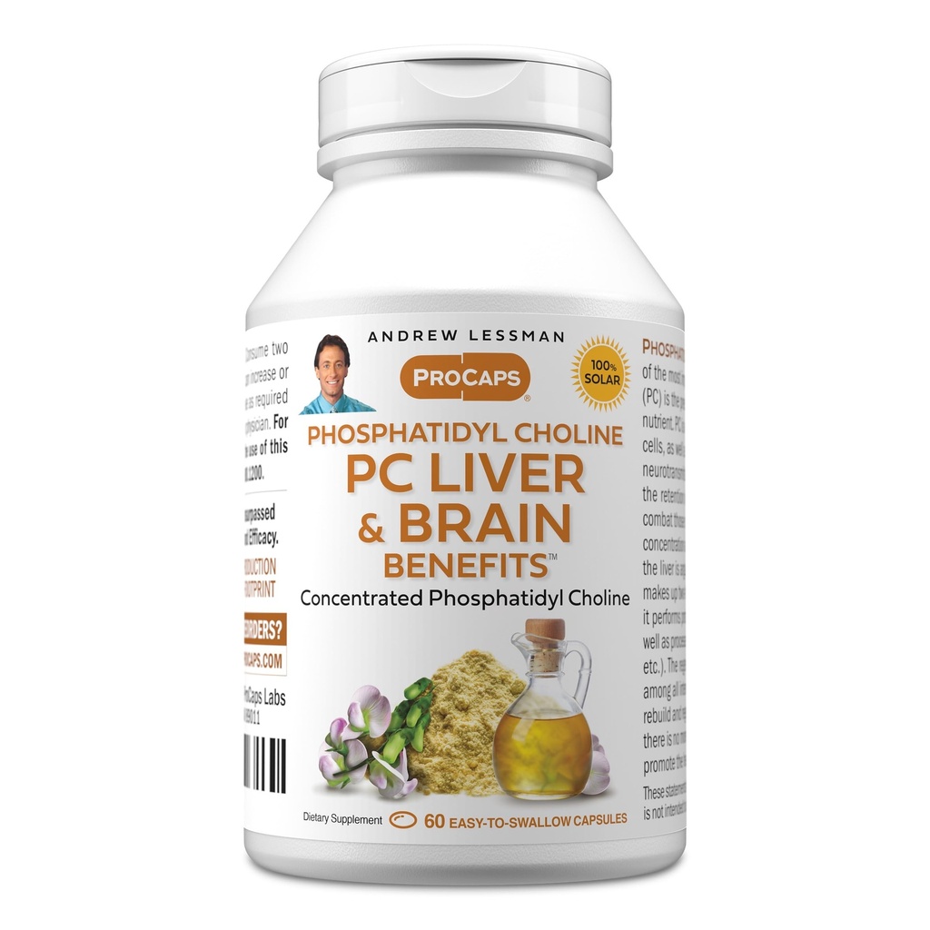 ANDREW LESSMAN PC maksa ja aju eelised 60 softgels - fosfatidüülkoliin, tervisliku maksa ja aju struktuuri kõige olulisem ehitusplokk, funktsioon. Ei mingeid lisaaineid. Kergesti alla neelatavad sohvakesed