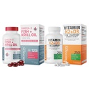 Bronsoni vitamiin K2 (MK7) D3-lisandiga Omega-3 kala + krillõli 1000 MG