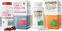 Bronsoni vitamiin K2 (MK7) D3-lisandiga Omega-3 kala + krillõli 1000 MG